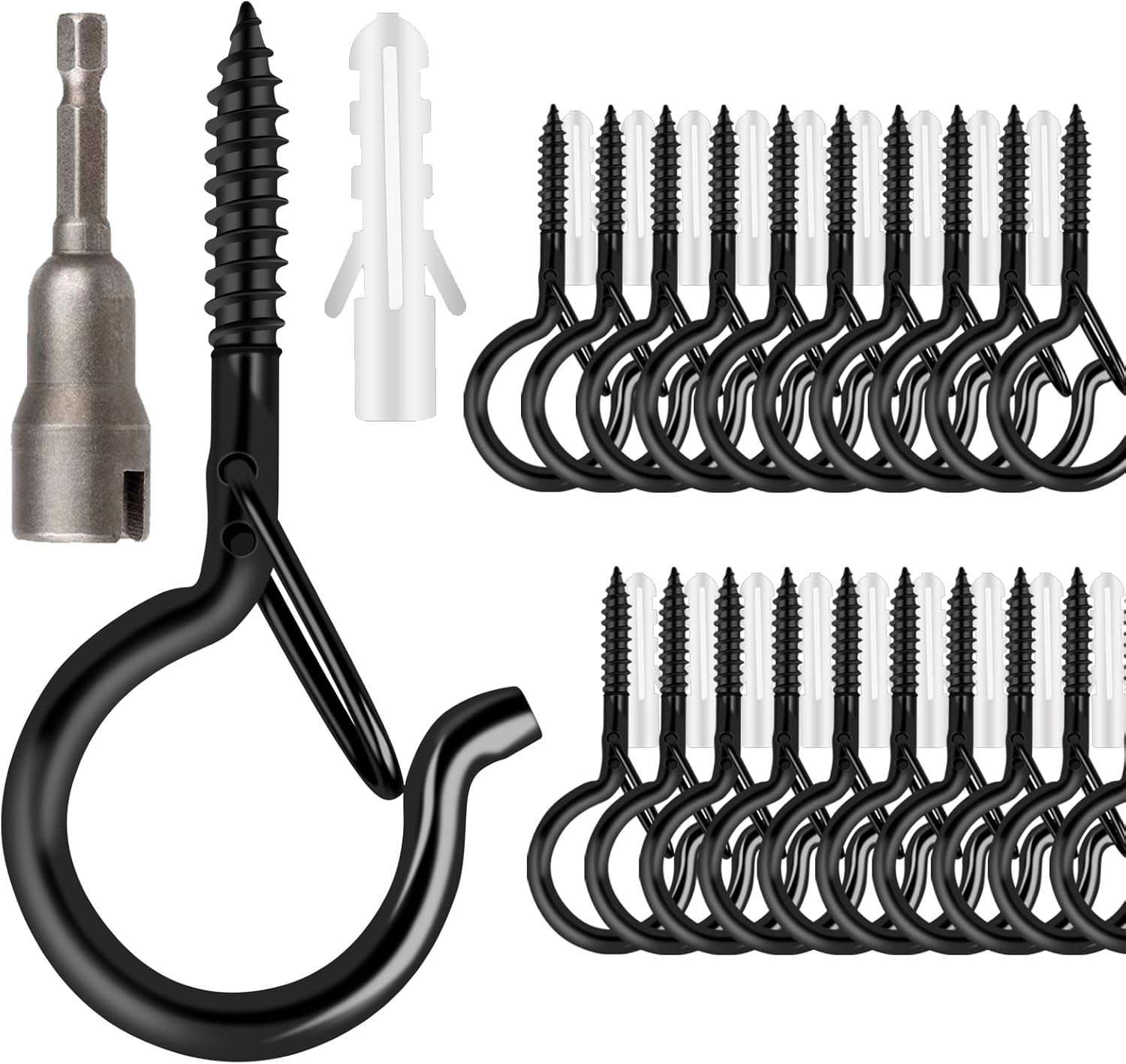 Christmas Lights Outdoor - 36 PCS Q-Hanger Hooks with Safety