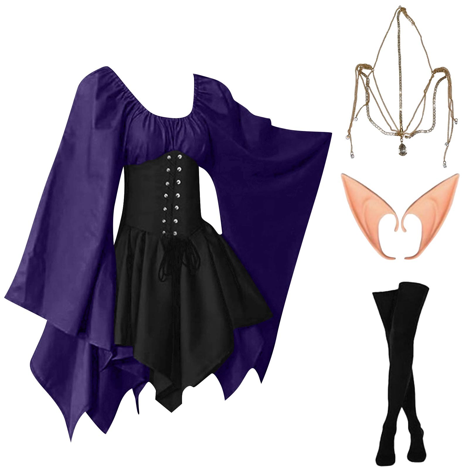 Halloween Cosplay Palace Victo - مراجعة Elf Costume Christmas وسعره