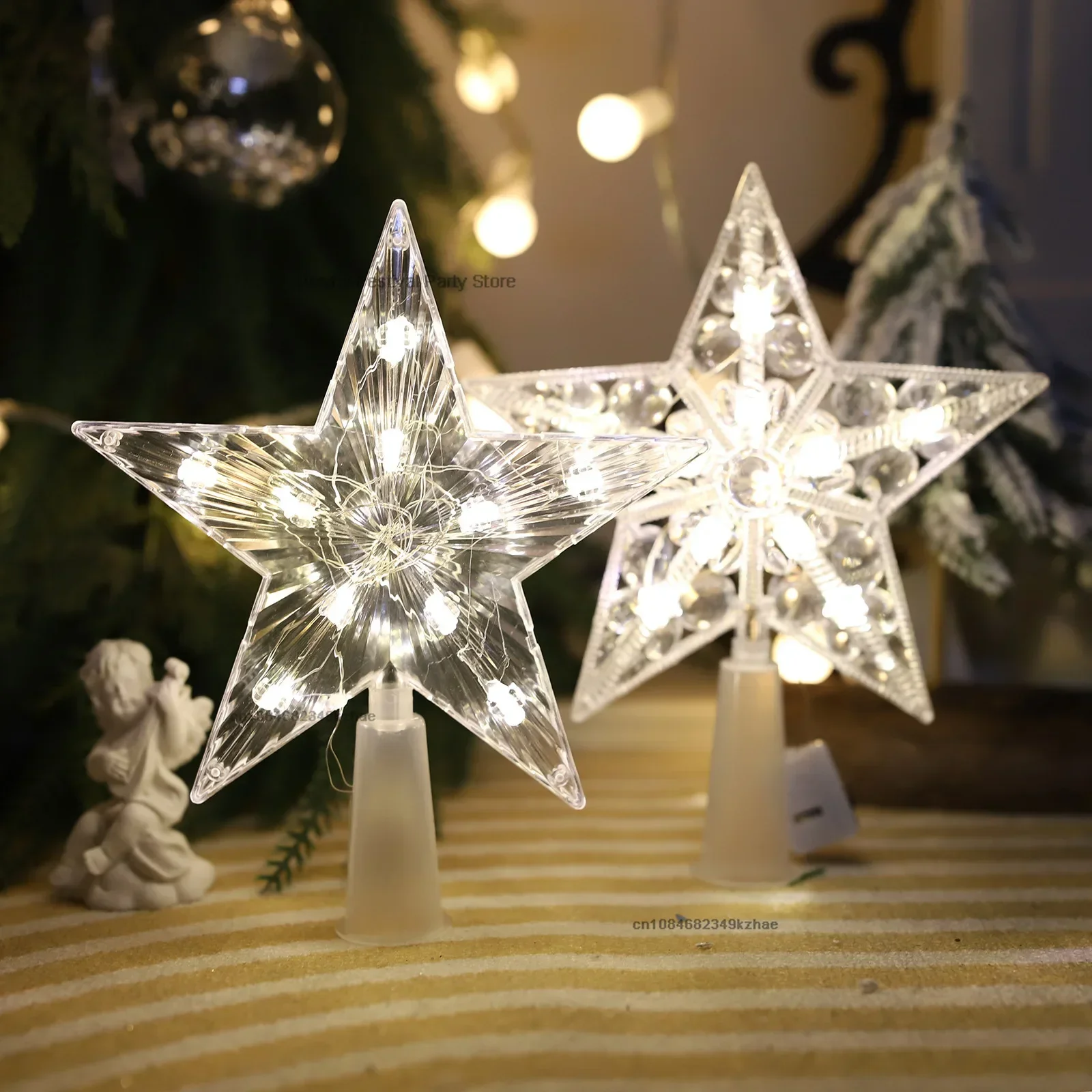 15CM LED Christmas Tree Orname - مراجعة Star Tree Topper وسعره
