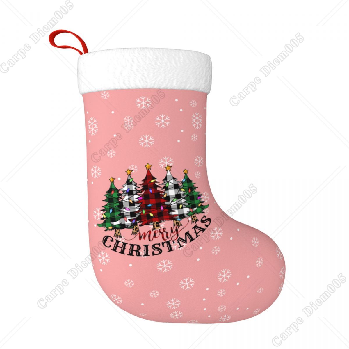 Pink Snowflakes Christmas Tree - مراجعة Christmas Stocking Hanging وسعره