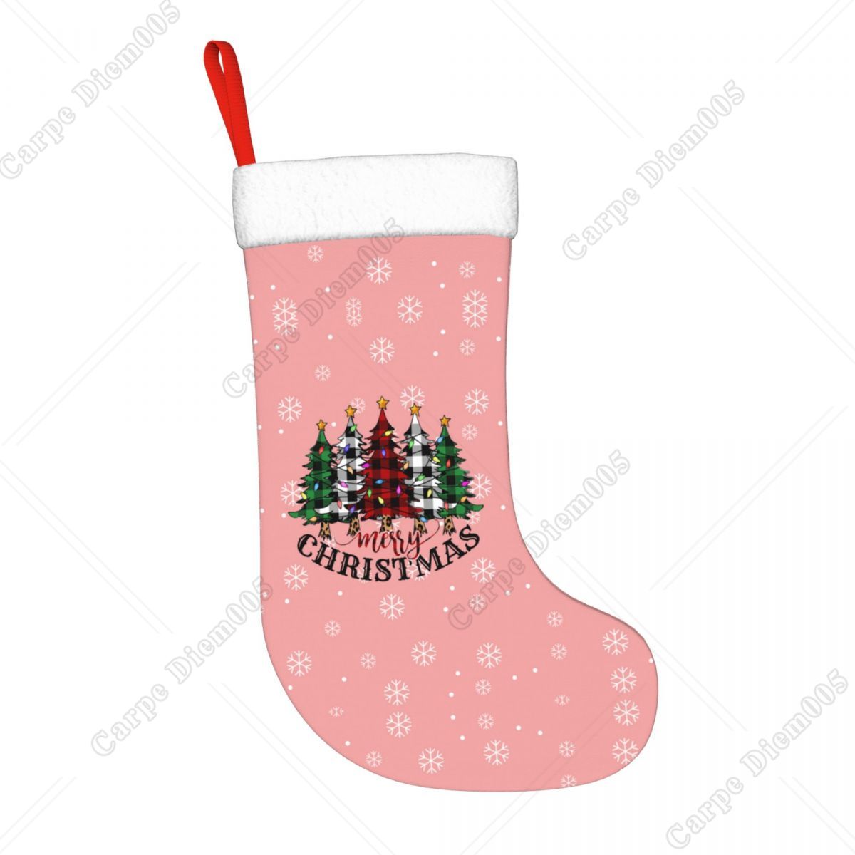 Pink Snowflakes Christmas Tree - مراجعة Christmas Stocking Hanging وسعره