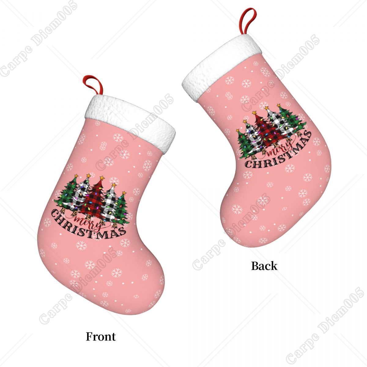 Pink Snowflakes Christmas Tree - مراجعة Christmas Stocking Hanging وسعره