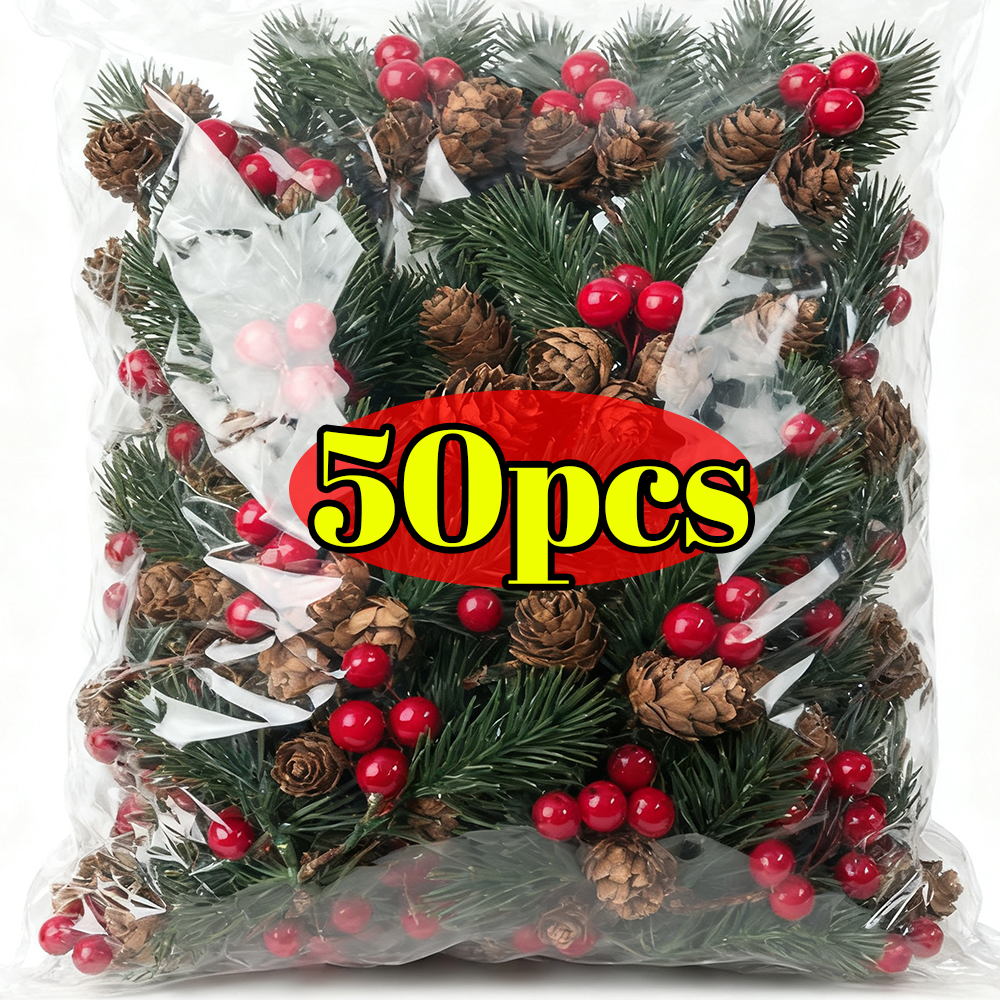 5/50Pcs Christmas Artificial P - مراجعة Christmas Tree Artificial وسعره