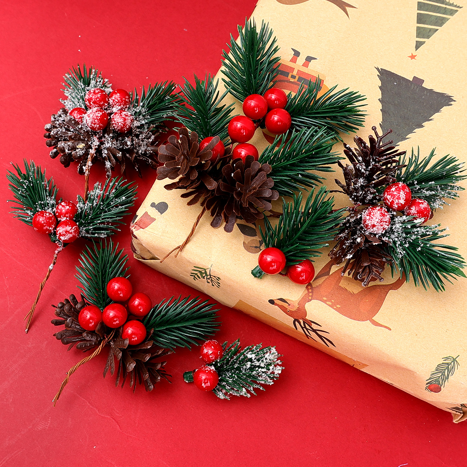 5/50Pcs Christmas Artificial P - مراجعة Christmas Tree Artificial وسعره
