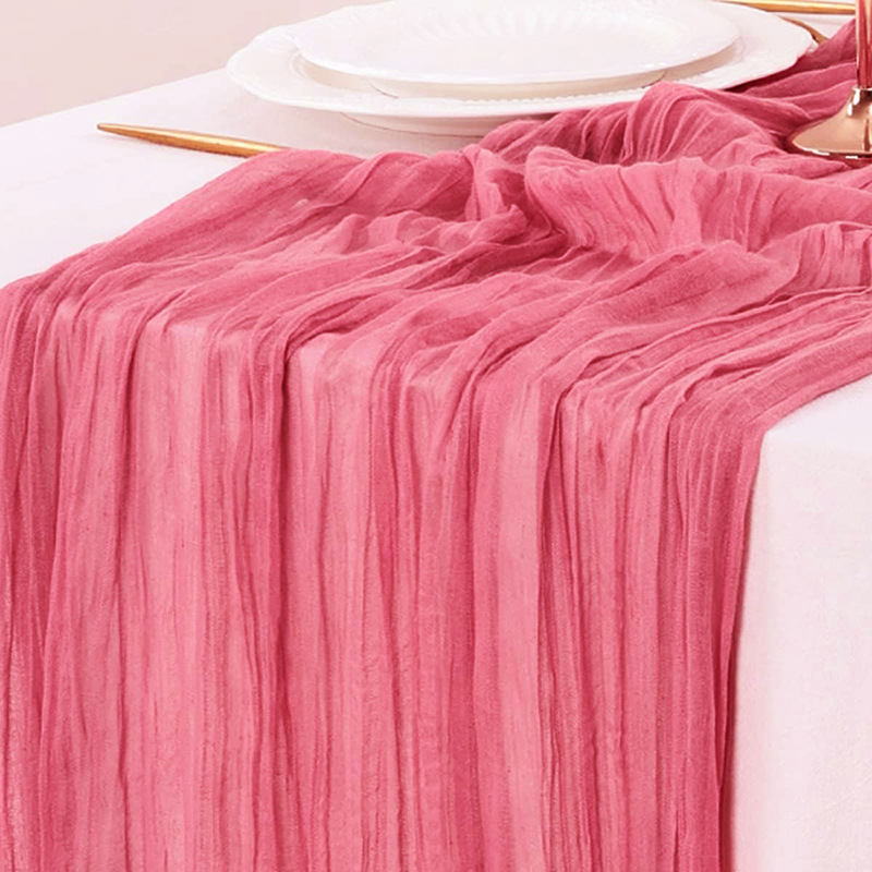 Red Table Runner Gauze Wedding - مراجعة Christmas Table Runner وسعره