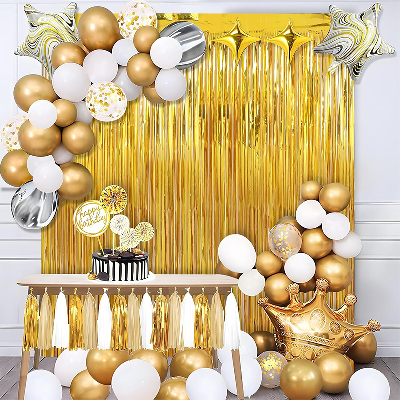 2M Glitter Gold Tinsel Fringe  - مراجعة Tinsel Garland Decoration وسعره