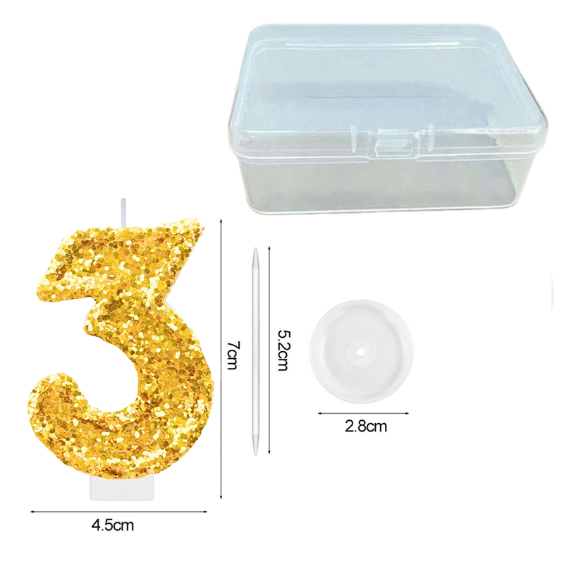 Digital Birthday Candle Gold C - مراجعة Holiday Candle Set وسعره