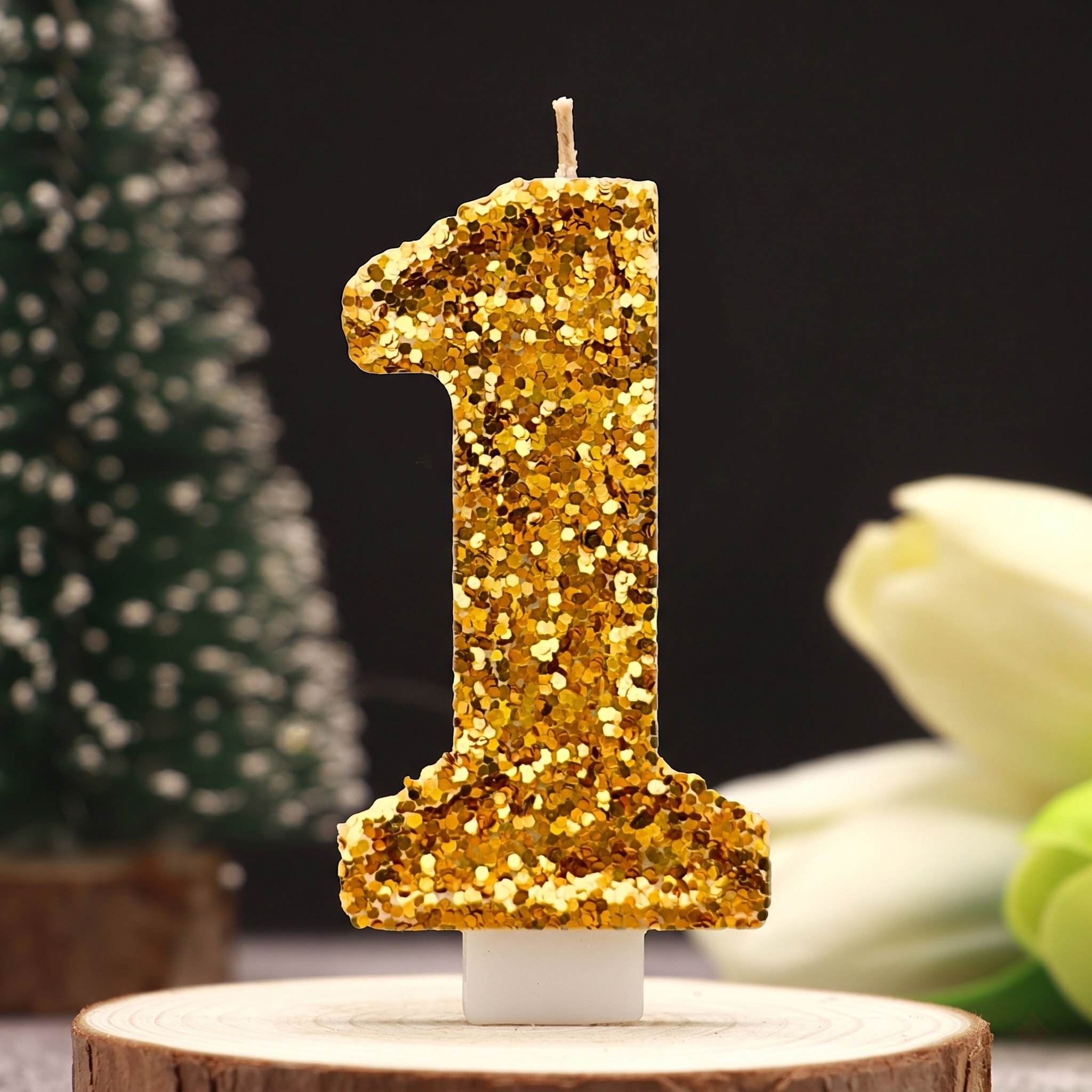 Digital Birthday Candle Gold C - مراجعة Holiday Candle Set وسعره