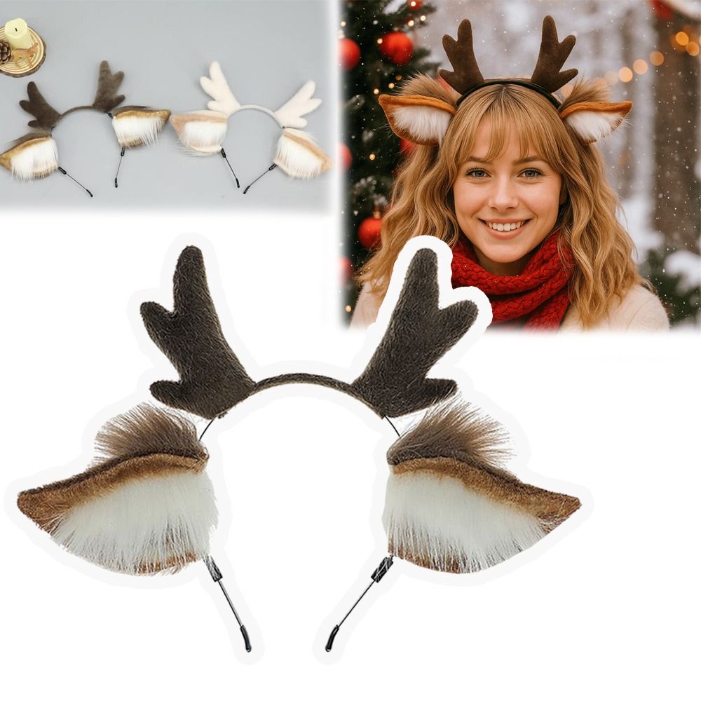 Unisex Deer Ears Reindeer Antl - مراجعة Reindeer Antlers Headband وسعره