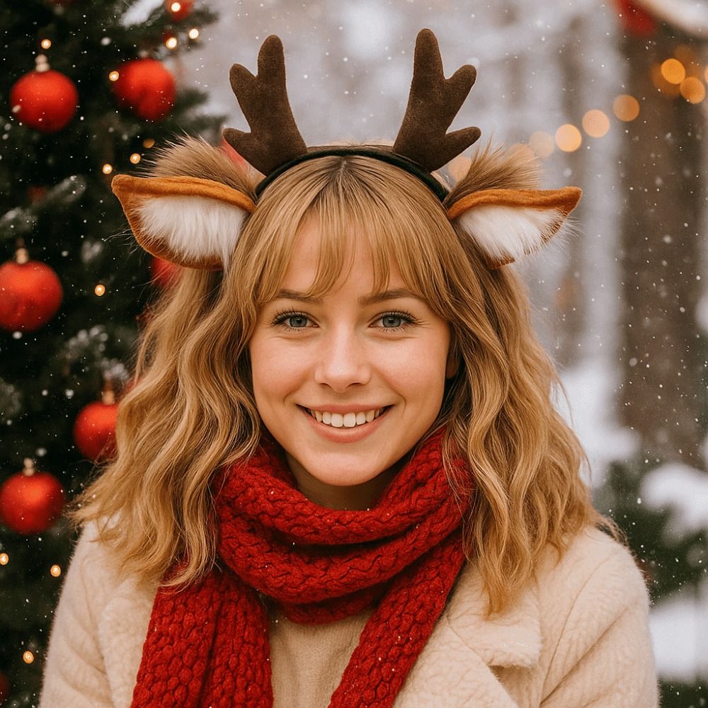 Unisex Deer Ears Reindeer Antl - مراجعة Reindeer Antlers Headband وسعره
