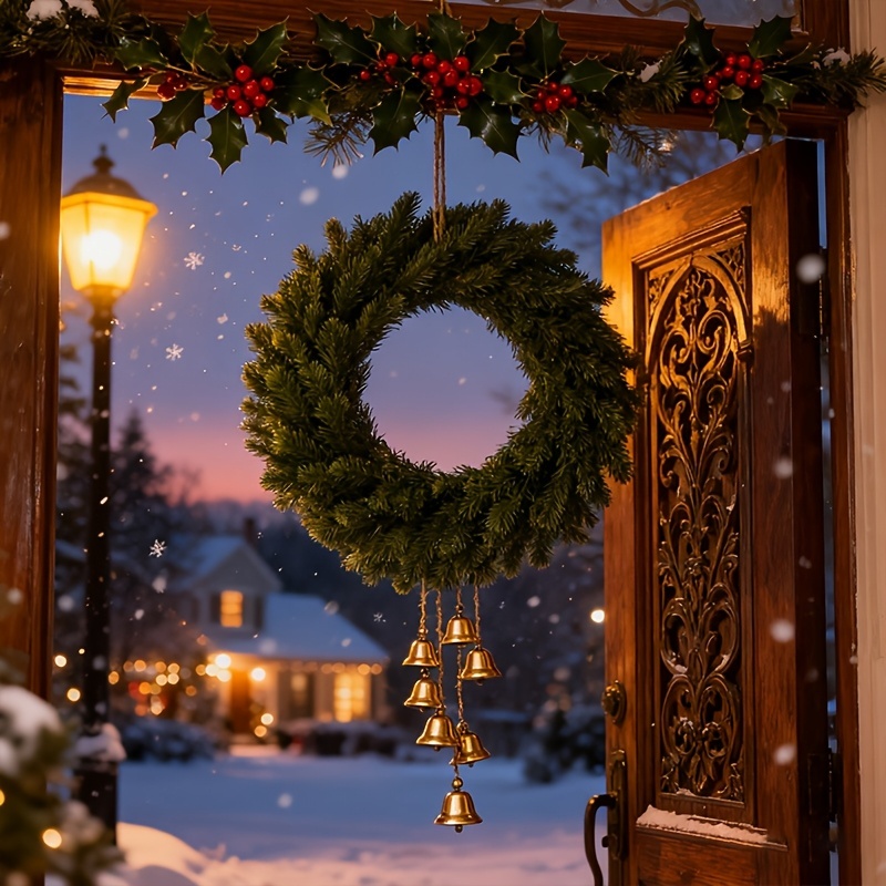 1pc Artificial Christmas Wreat - مراجعة Christmas Wreath Fake وسعره