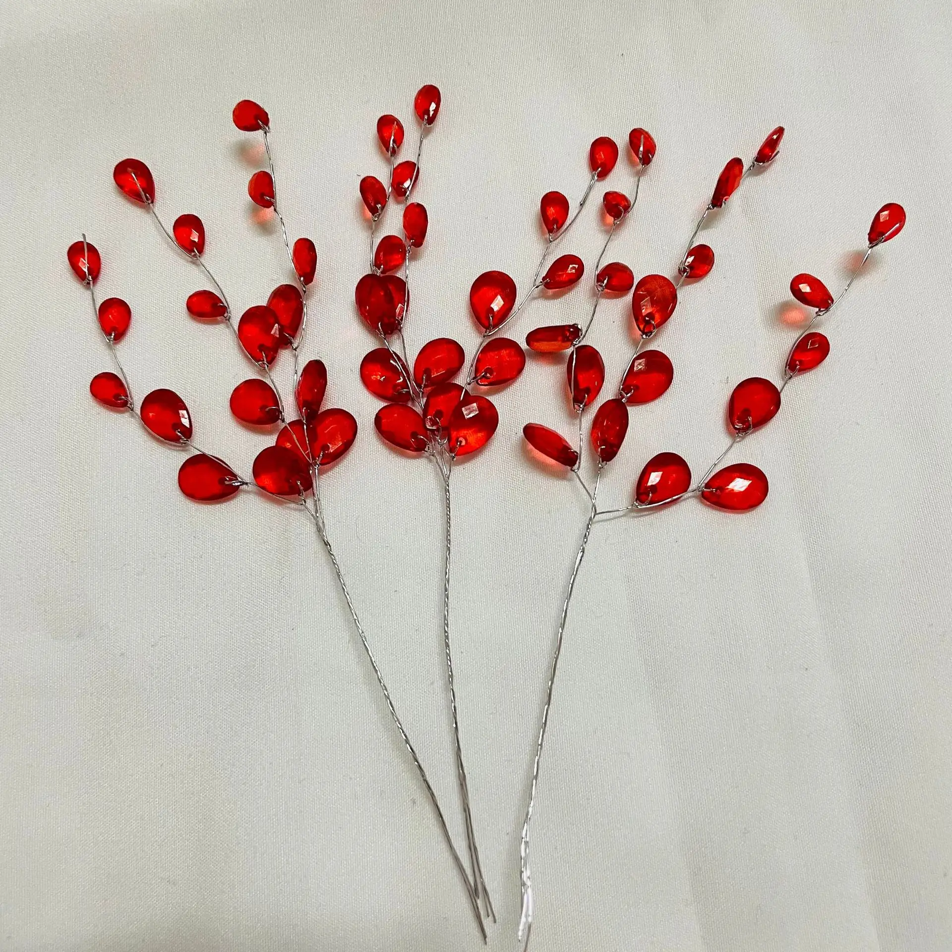 50Pcs 3-Forks Acrylic Strip Wa - مراجعة Christmas Wreath Fake وسعره