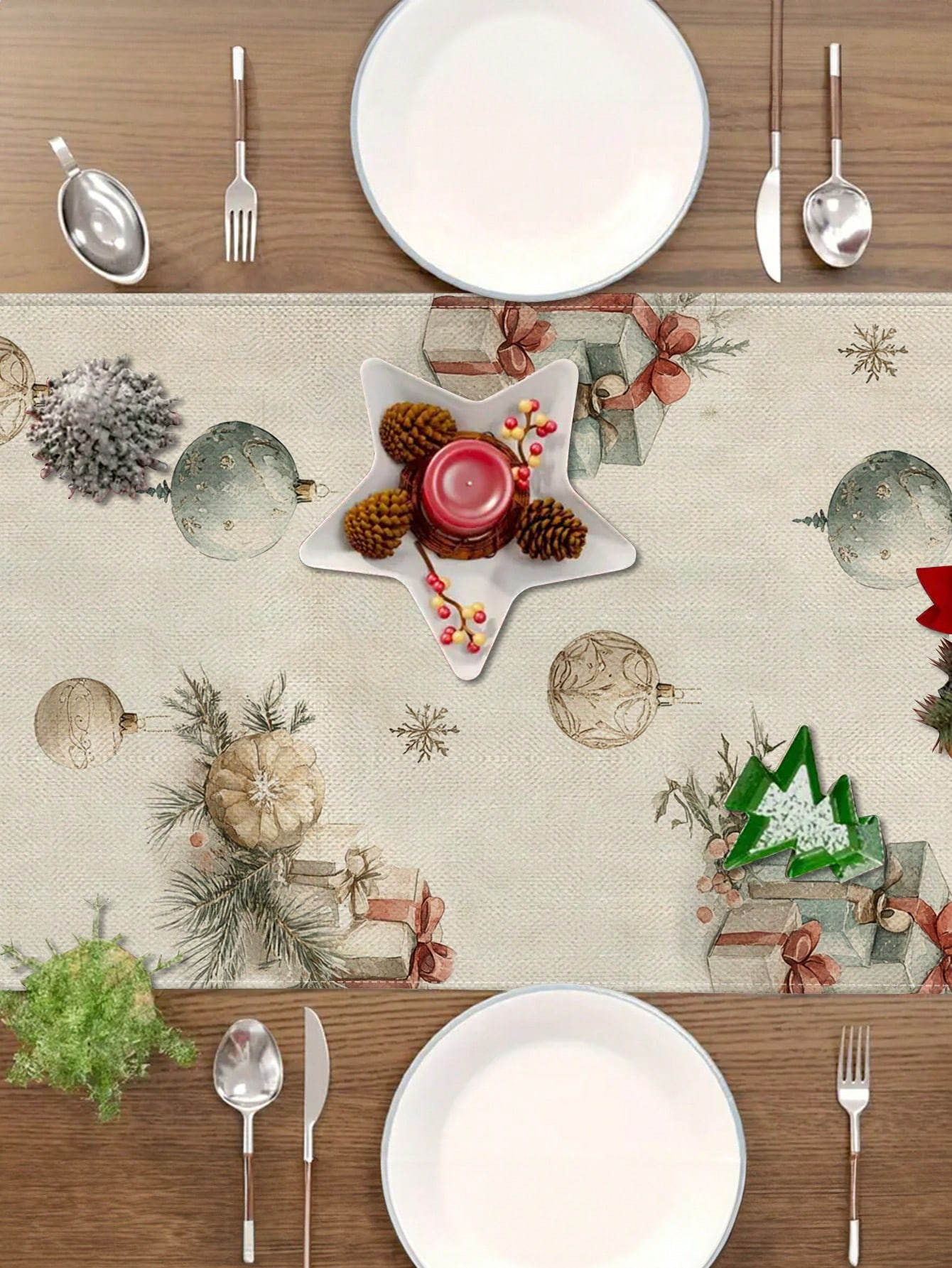 1pc Christmas Nutcracker & Bal - مراجعة Christmas Table Runner وسعره