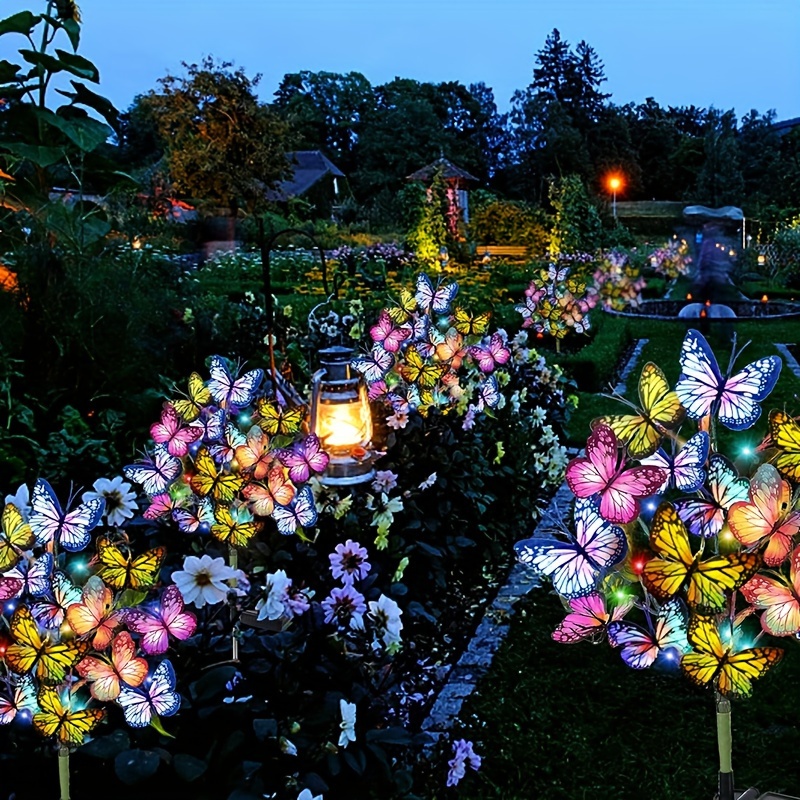 Solar LED Butterfly Garden Lig - مراجعة Christmas Lights Outdoor وسعره