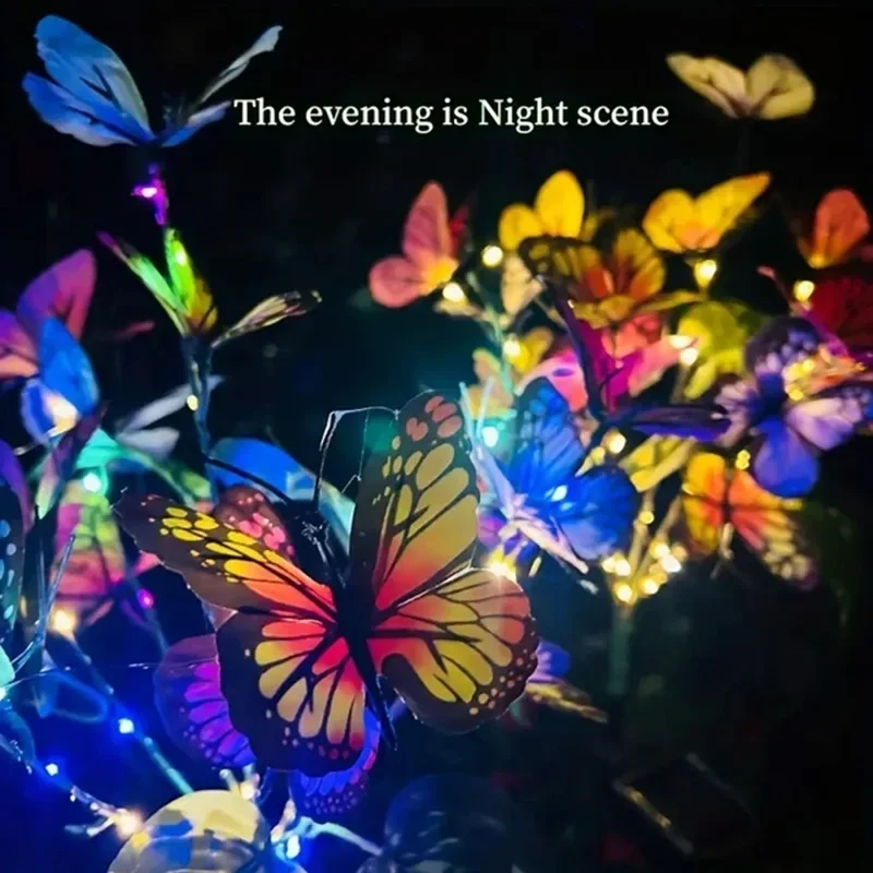 Solar LED Butterfly Garden Lig - مراجعة Christmas Lights Outdoor وسعره