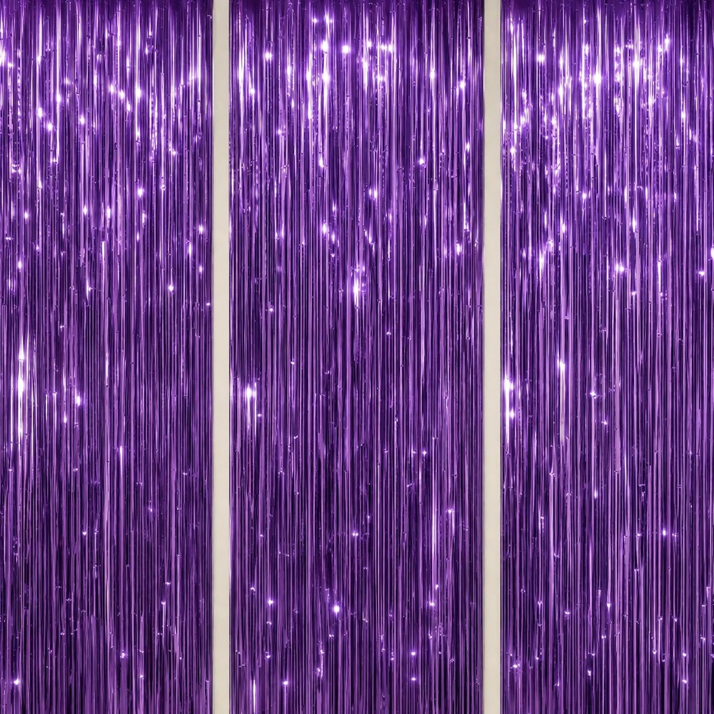 Foil Fringe Backdrop Purple Sh - مراجعة Tinsel Garland Decoration وسعره