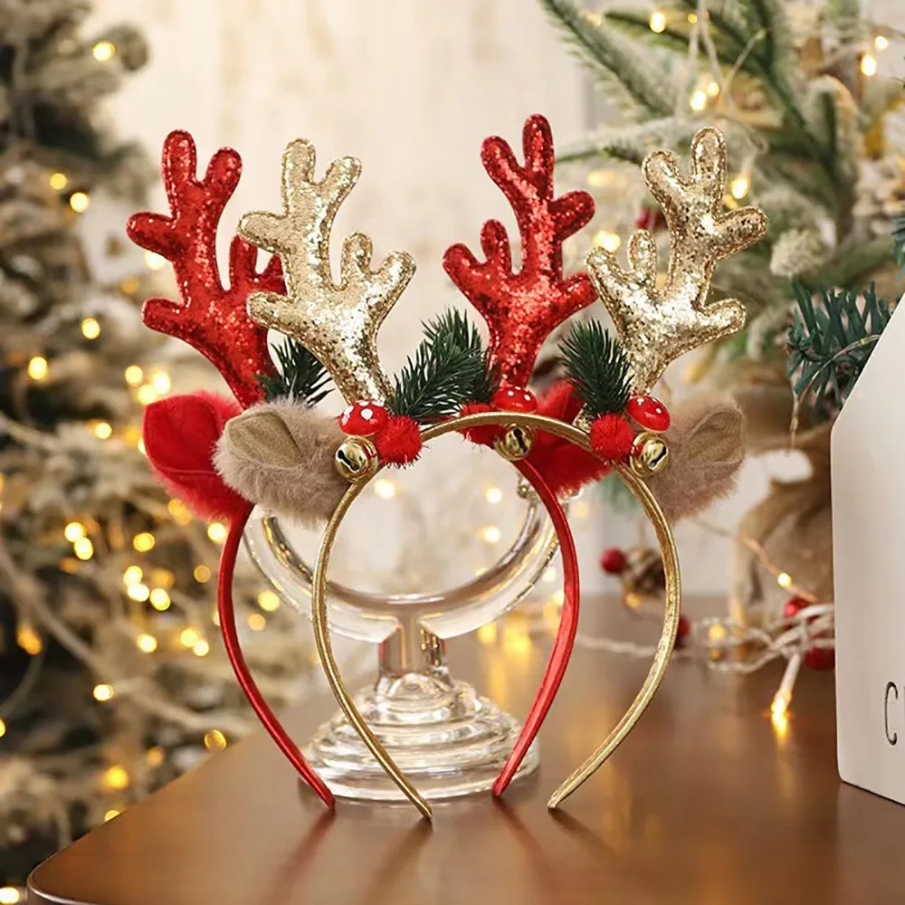 ！Christmas Glitter Deer Antler - مراجعة Reindeer Antlers Headband وسعره