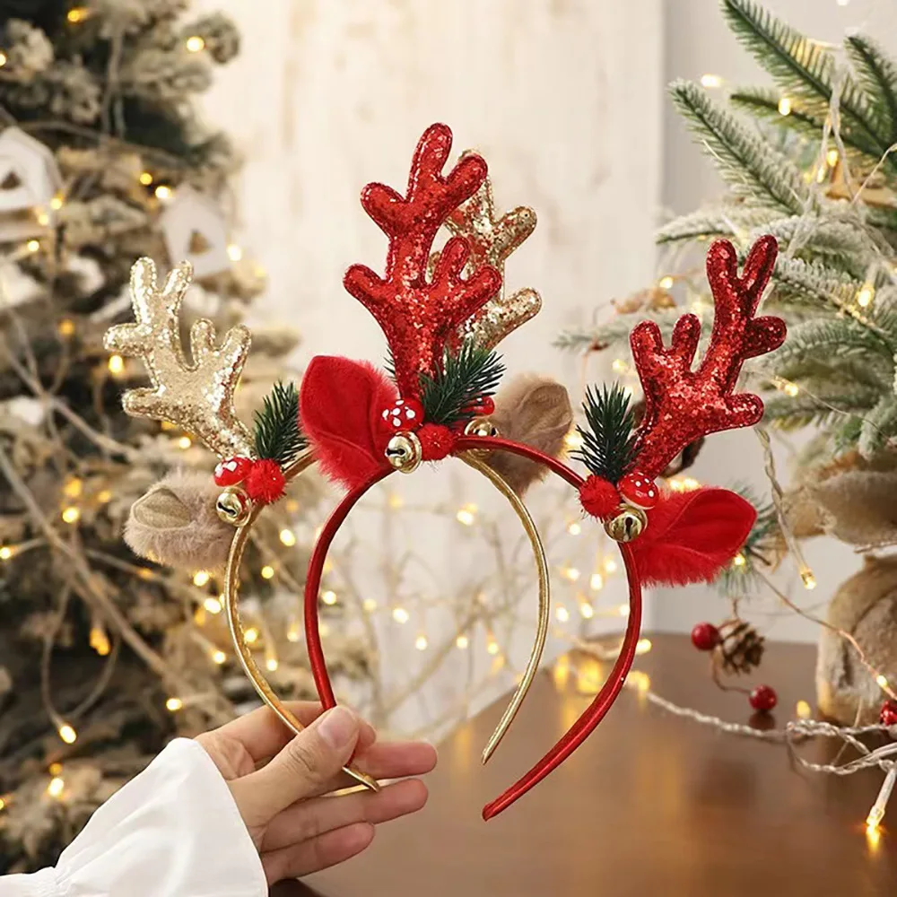！Christmas Glitter Deer Antler - مراجعة Reindeer Antlers Headband وسعره