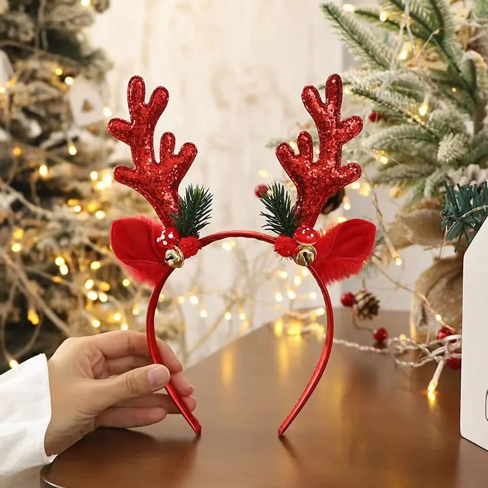 ！Christmas Glitter Deer Antler - مراجعة Reindeer Antlers Headband وسعره