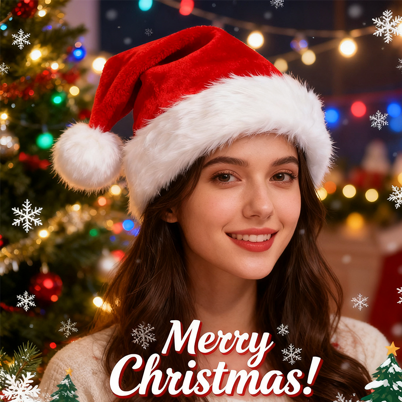 Christmas Santa Hat Xmas Long  - مراجعة Santa Hat Plush وسعره