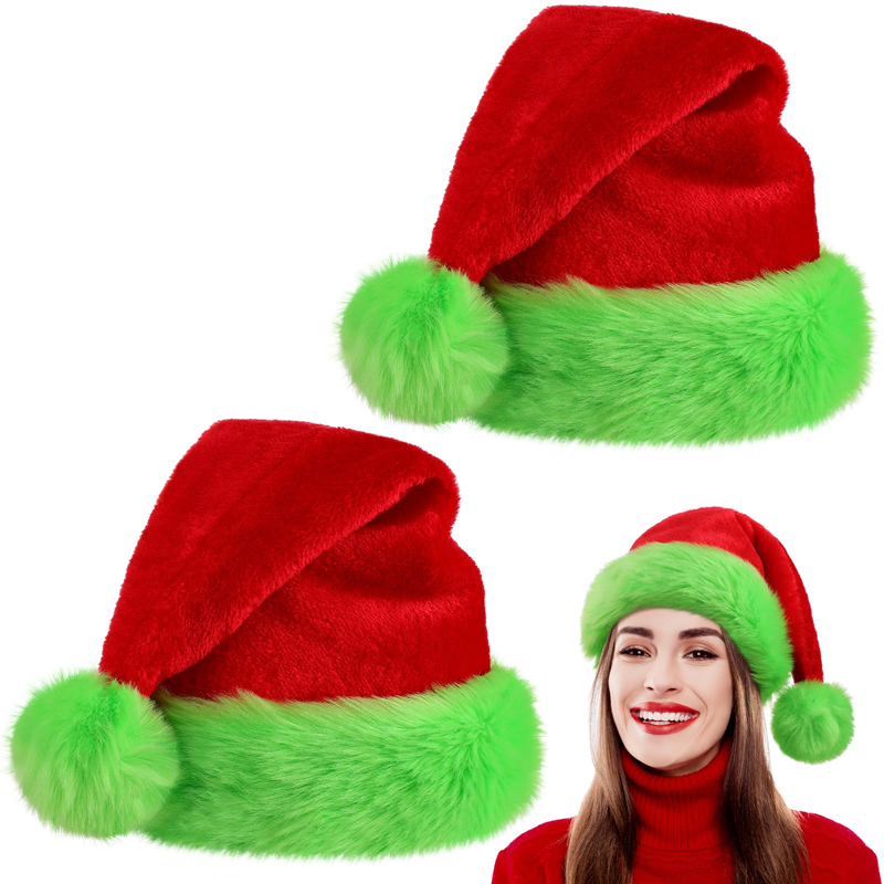 1pc, Santa Claus hat Christmas - مراجعة Santa Hat Plush وسعره