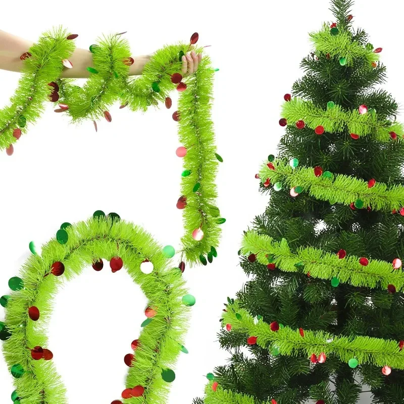 2M Length Christmas Tinsel Gar - مراجعة Tinsel Garland Decoration وسعره
