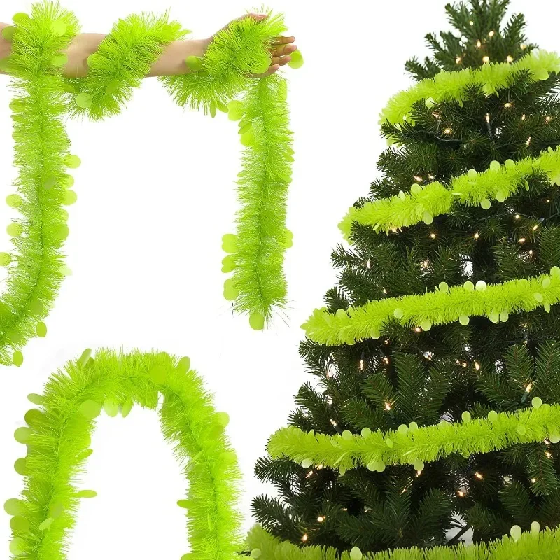 2M Length Christmas Tinsel Gar - مراجعة Tinsel Garland Decoration وسعره