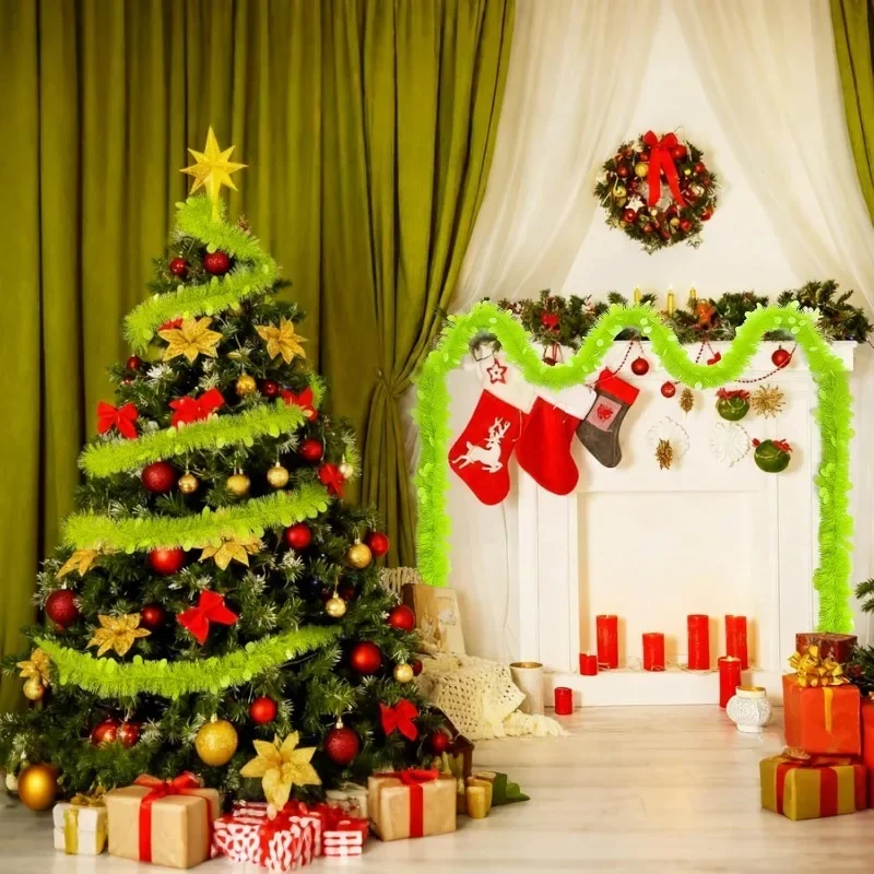 2M Length Christmas Tinsel Gar - مراجعة Tinsel Garland Decoration وسعره