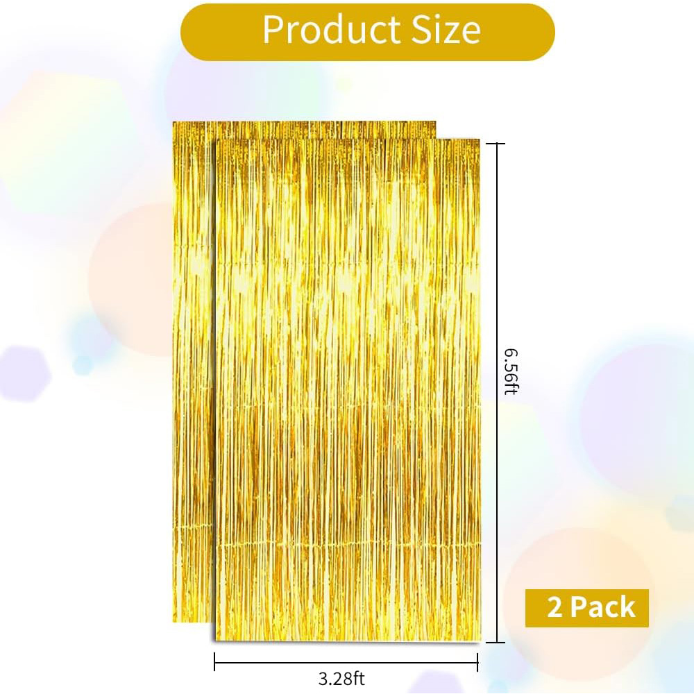 2Pack Gold Metallic Foil Tinse - مراجعة Tinsel Garland Decoration وسعره