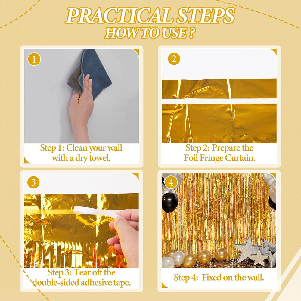 2Pack Gold Metallic Foil Tinse - مراجعة Tinsel Garland Decoration وسعره