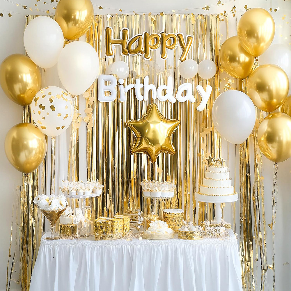 2Pack Gold Metallic Foil Tinse - مراجعة Tinsel Garland Decoration وسعره