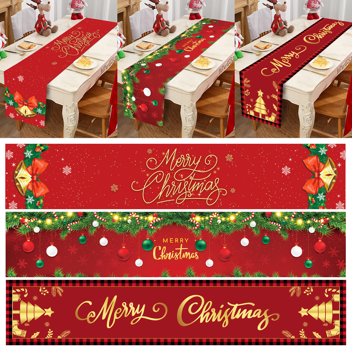 Christmas Table Runner Merry C - مراجعة Christmas Table Runner وسعره