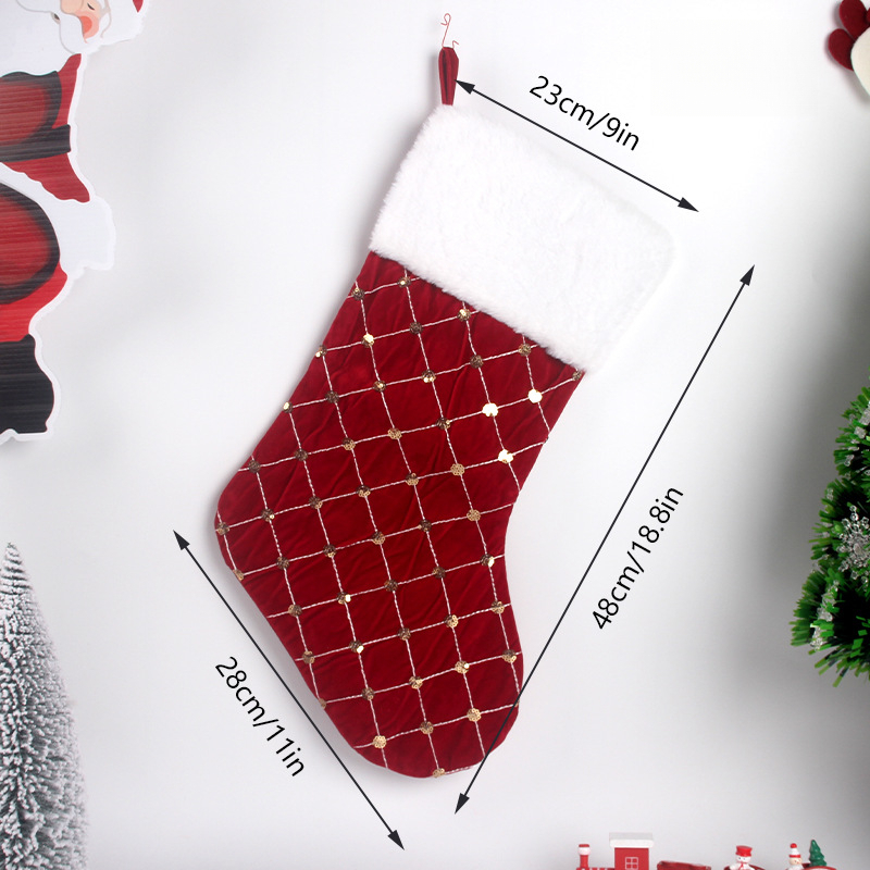 Christmas Stocking Soft Faux F - مراجعة Christmas Stocking Hanging وسعره