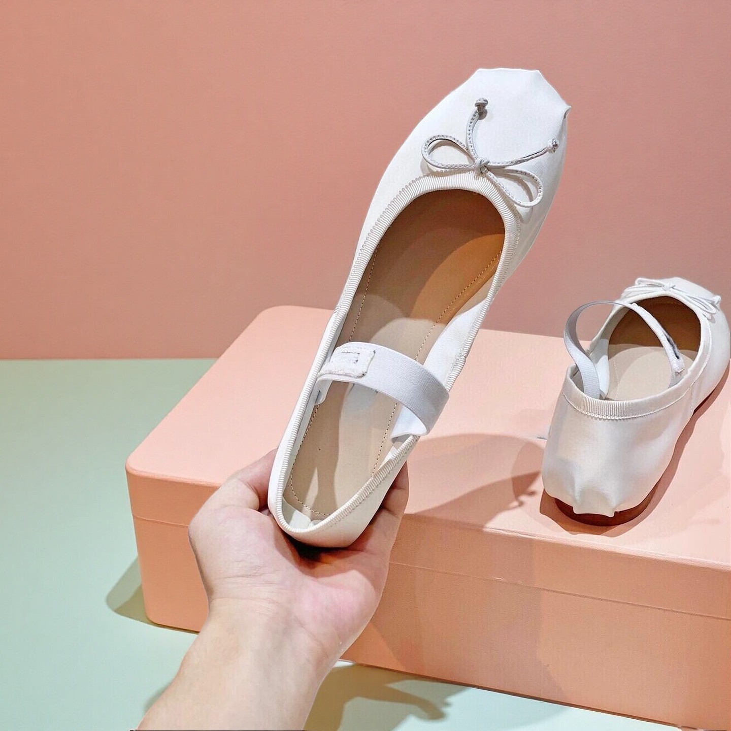 26SS Luxury Ballet Flats, Wome - مراجعة Ribbon Bow Gift وسعره