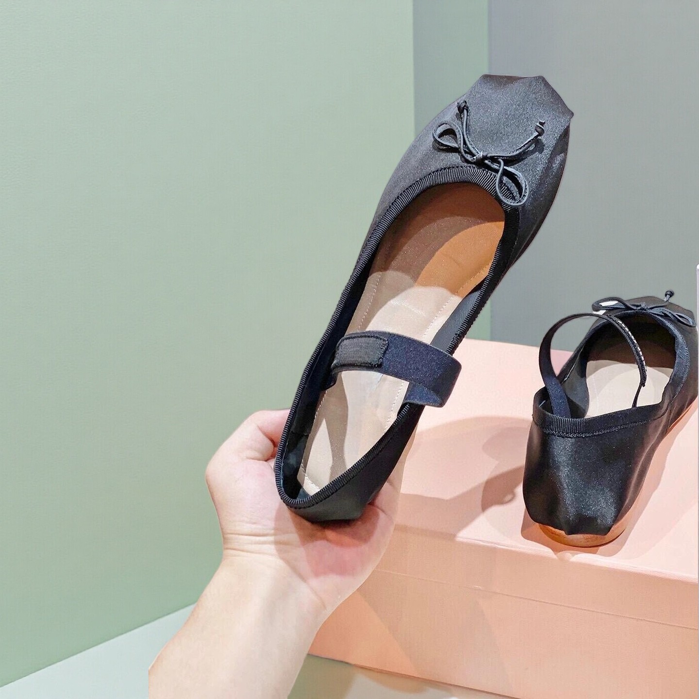 26SS Luxury Ballet Flats, Wome - مراجعة Ribbon Bow Gift وسعره