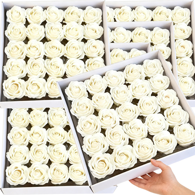 6cm White Artificial Rose Soap - مراجعة Christmas Wreath Fake وسعره