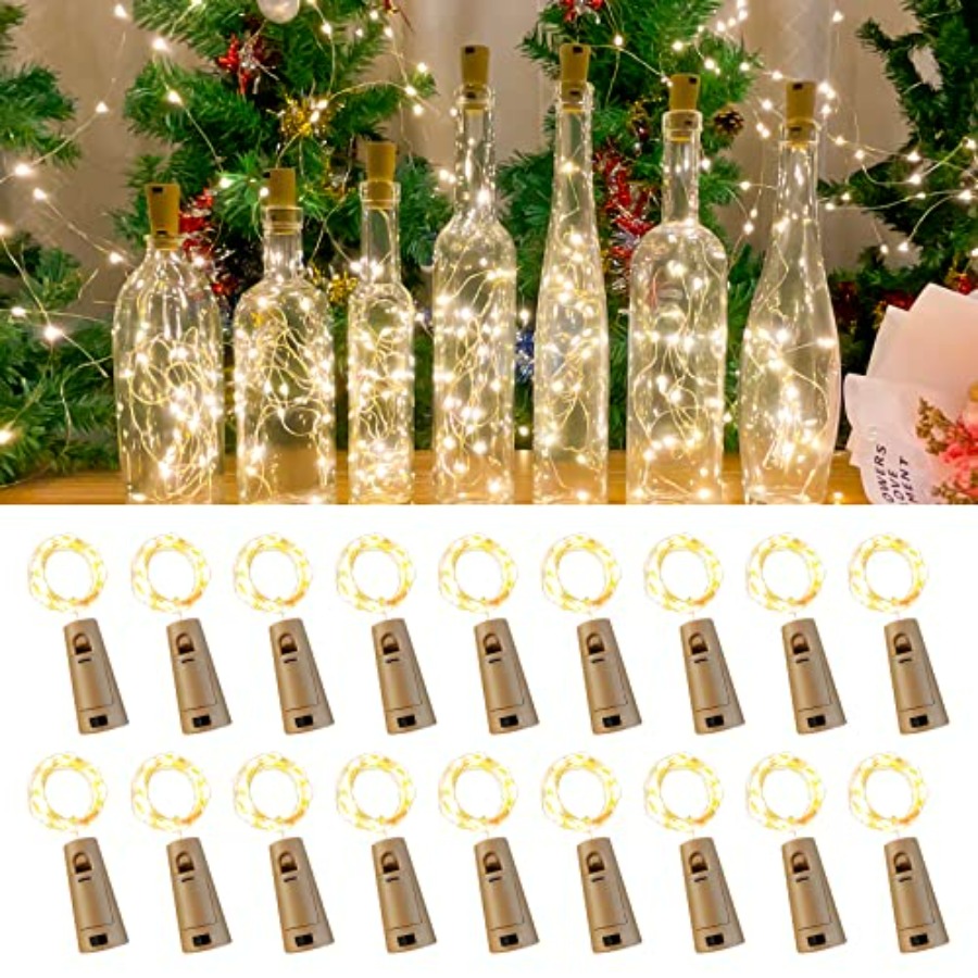 Wine Bottle Lights with Cork,  - مراجعة Led Fairy String Lights وسعره