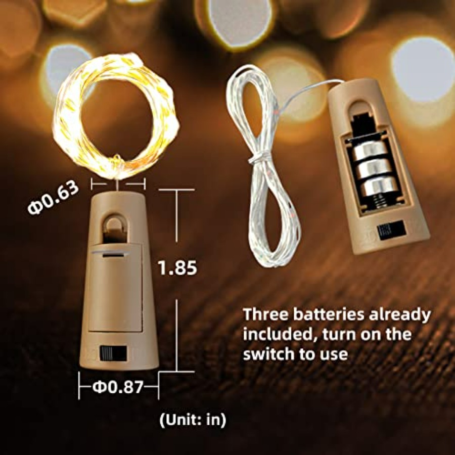Wine Bottle Lights with Cork,  - مراجعة Led Fairy String Lights وسعره
