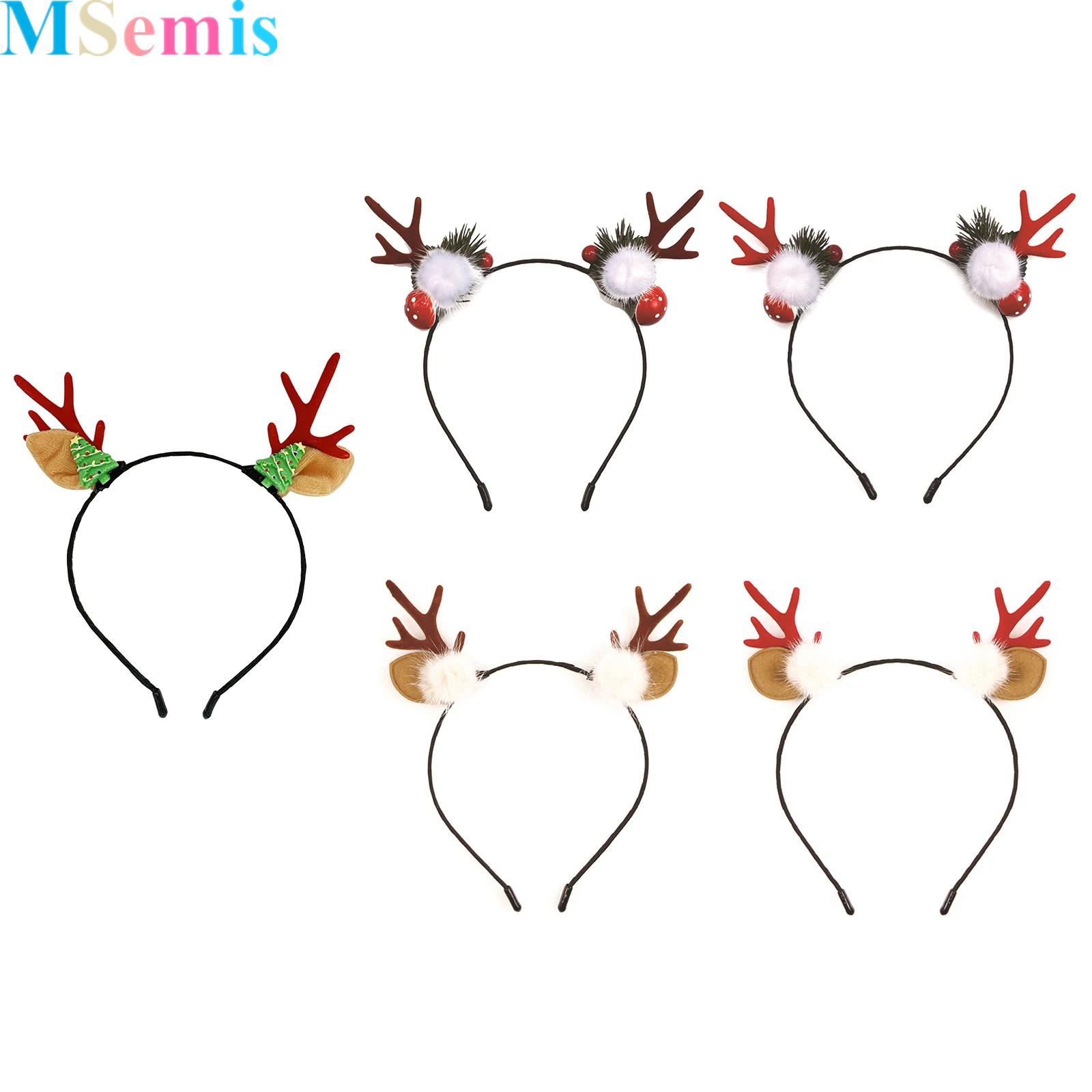 Reindeer Antlers Deer Ears Hea - مراجعة Reindeer Antlers Headband وسعره