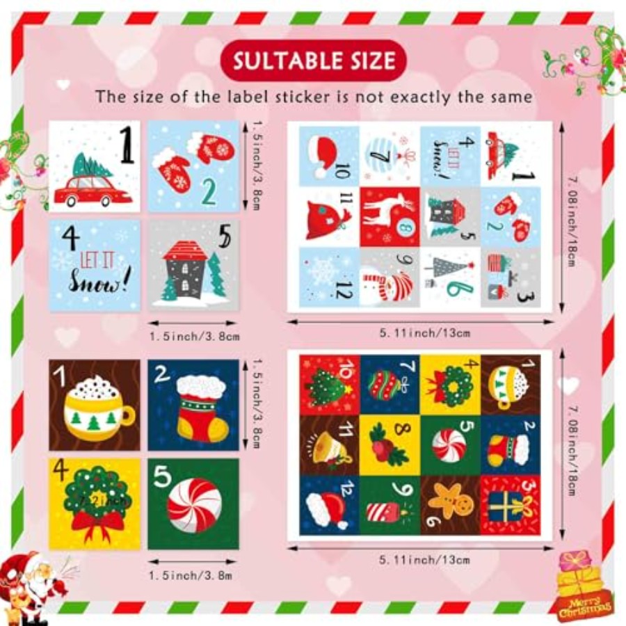 16 Sheets Christmas Advent Cal - مراجعة Advent Calendar Gift وسعره