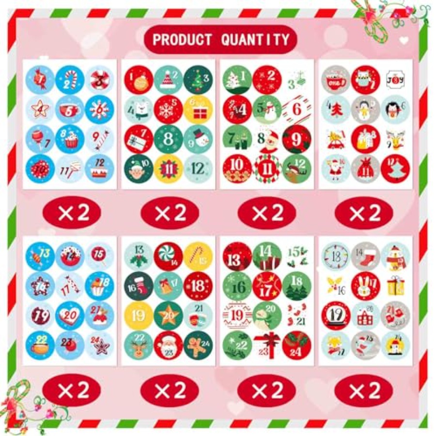16 Sheets Christmas Advent Cal - مراجعة Advent Calendar Gift وسعره