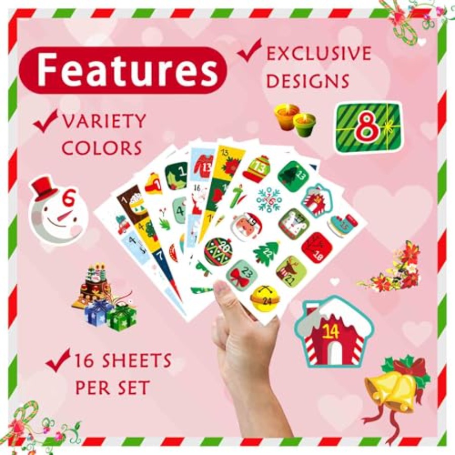 16 Sheets Christmas Advent Cal - مراجعة Advent Calendar Gift وسعره