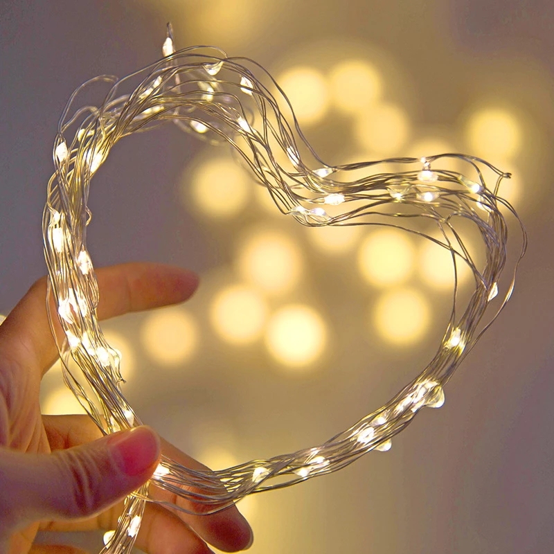 10M 5M 3M 2M Copper Wire LED T - مراجعة Tinsel Garland Decoration وسعره
