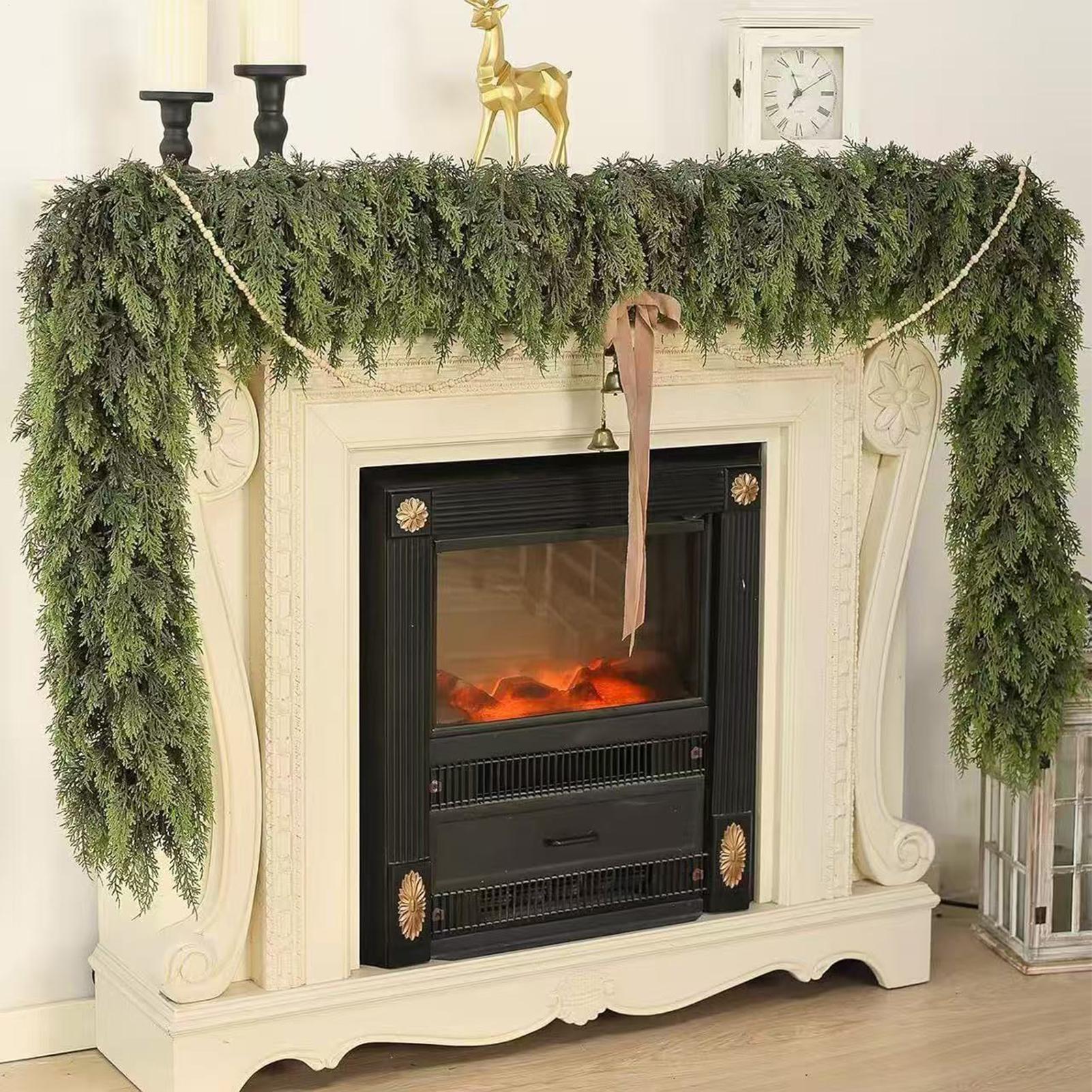 Christmas Garlands Artificial  - مراجعة Christmas Wreath Fake وسعره