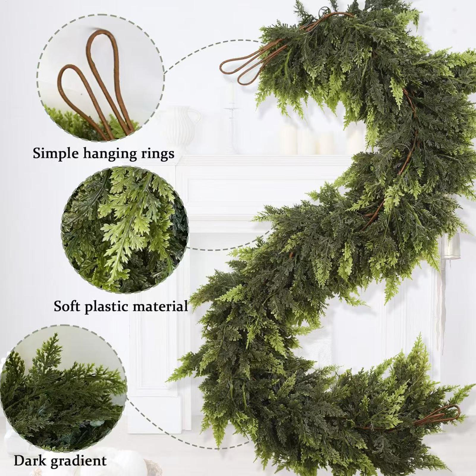 Christmas Garlands Artificial  - مراجعة Christmas Wreath Fake وسعره