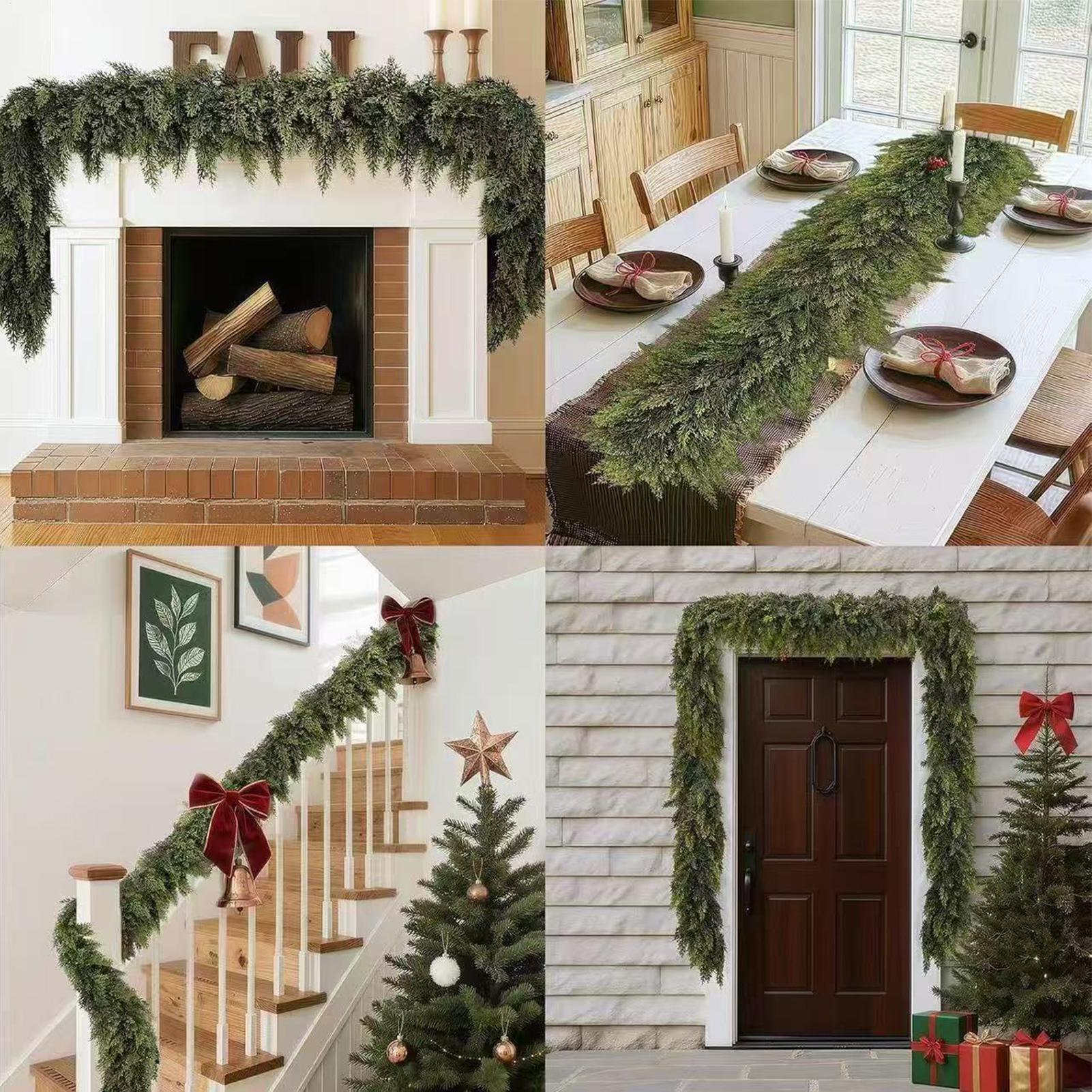 Christmas Garlands Artificial  - مراجعة Christmas Wreath Fake وسعره