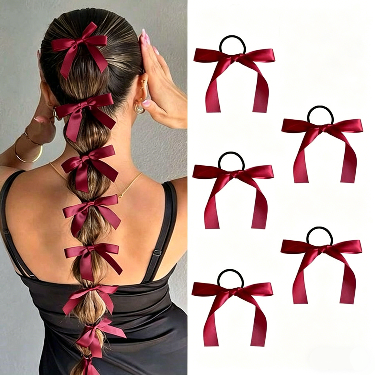 5-10Pcs Women's Style, Fashion - مراجعة Ribbon Bow Gift وسعره