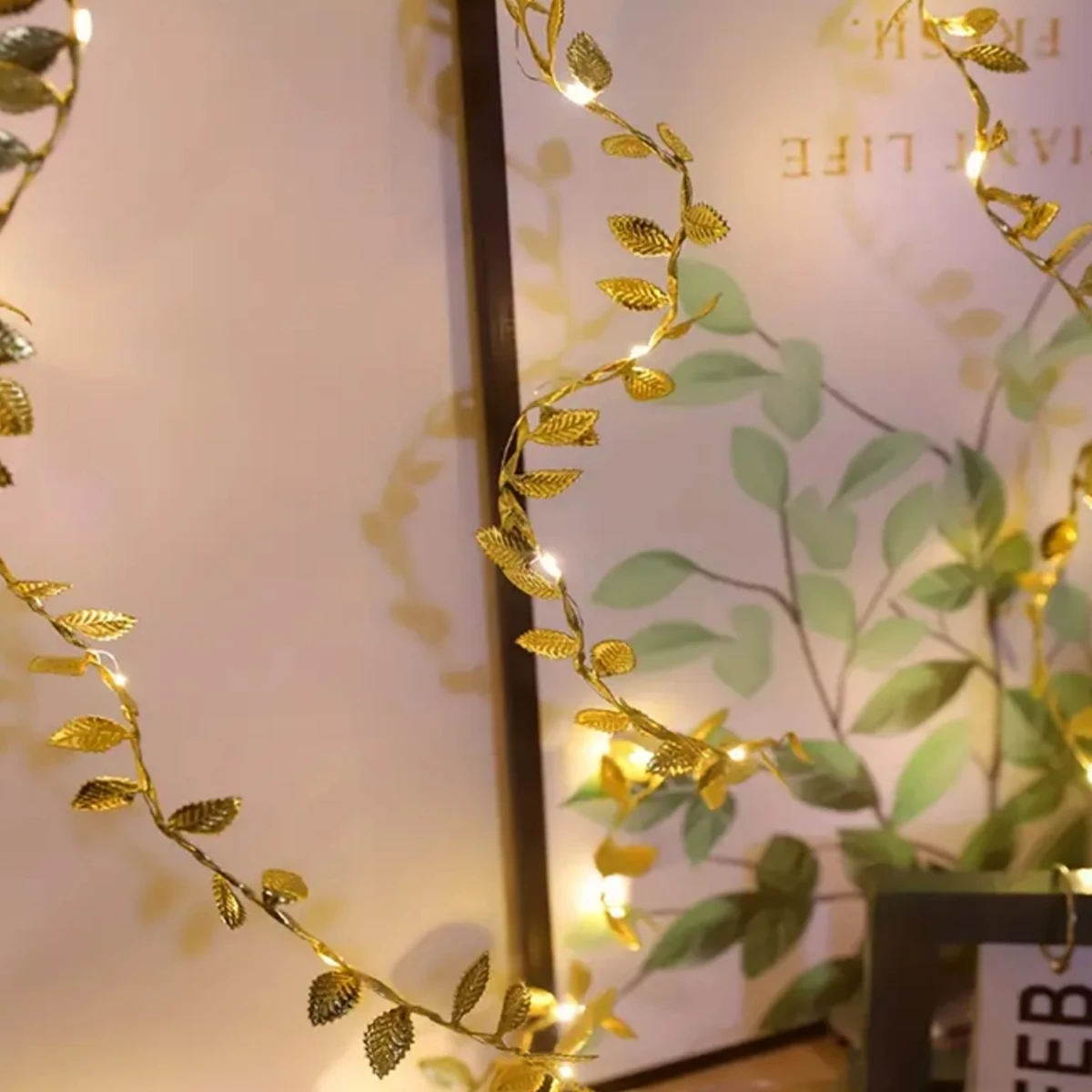 LED Golden Leaves String Light - مراجعة Led Fairy String Lights وسعره