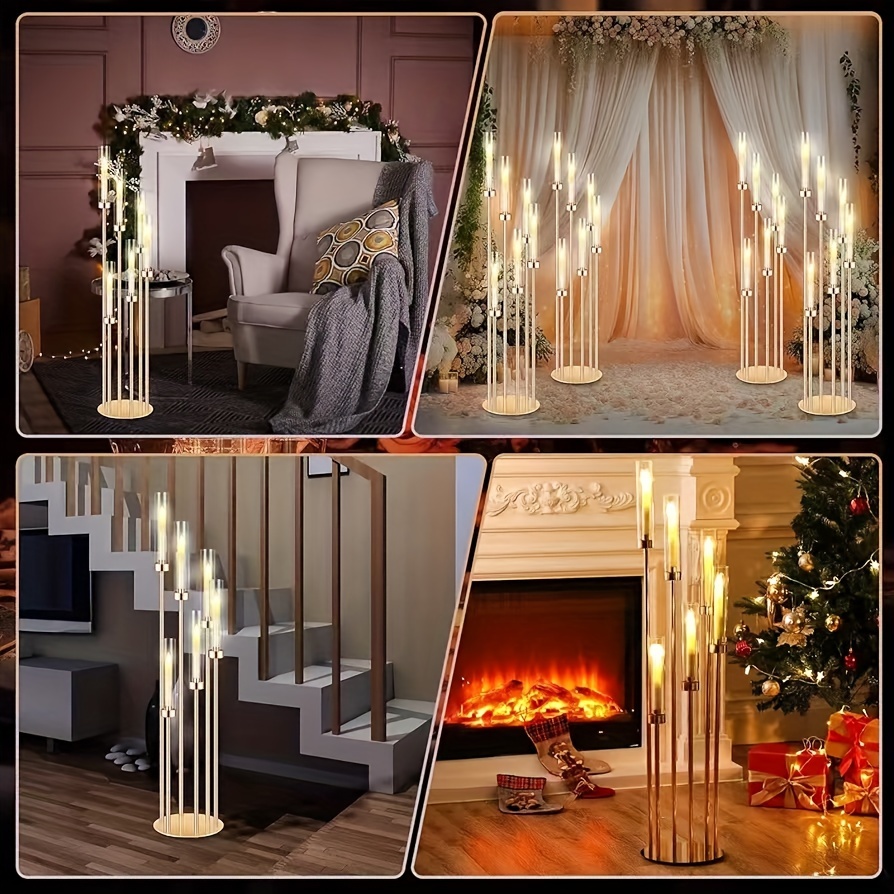 2 Sets Floor Candelabra 6 Arms - مراجعة Holiday Candle Set وسعره