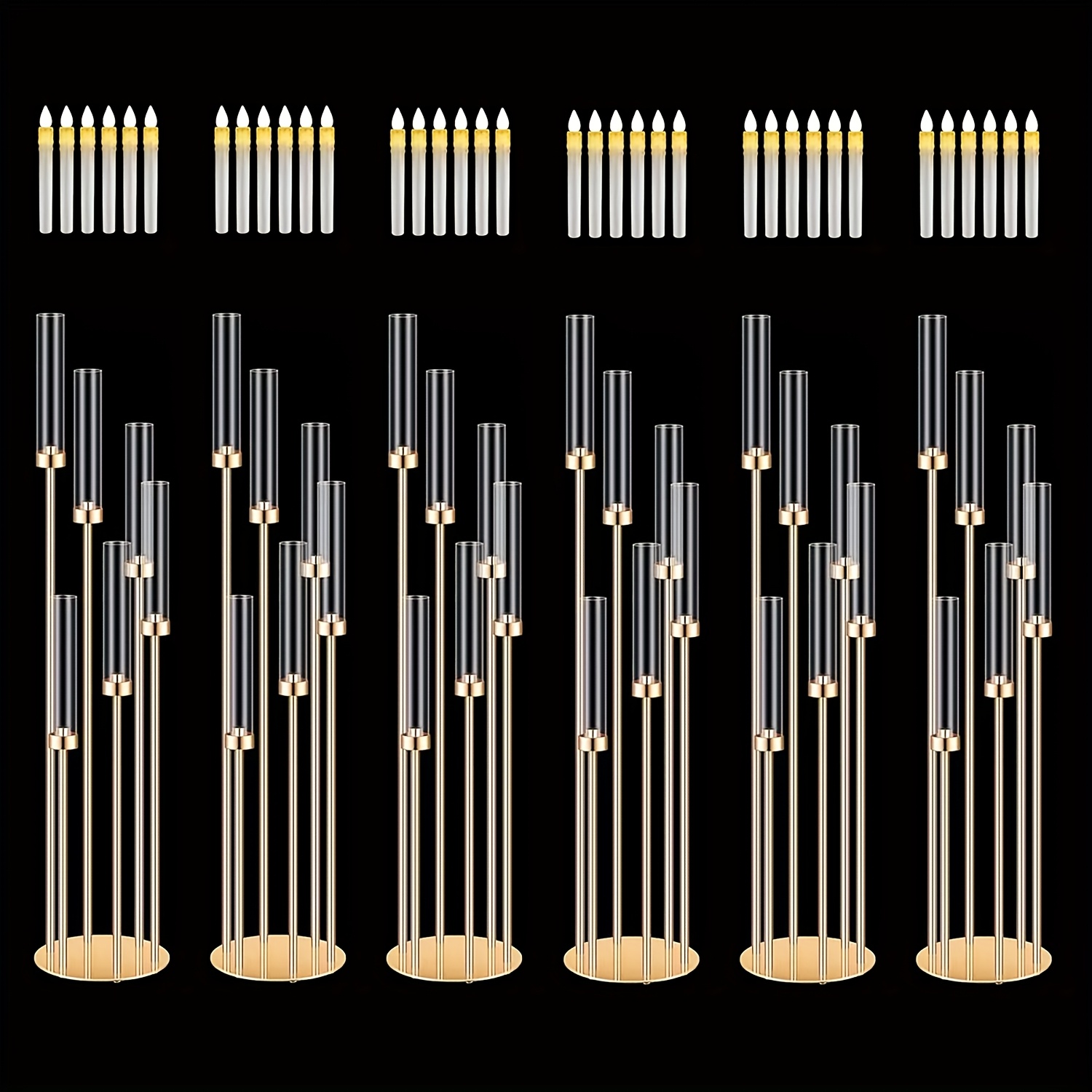 2 Sets Floor Candelabra 6 Arms - مراجعة Holiday Candle Set وسعره